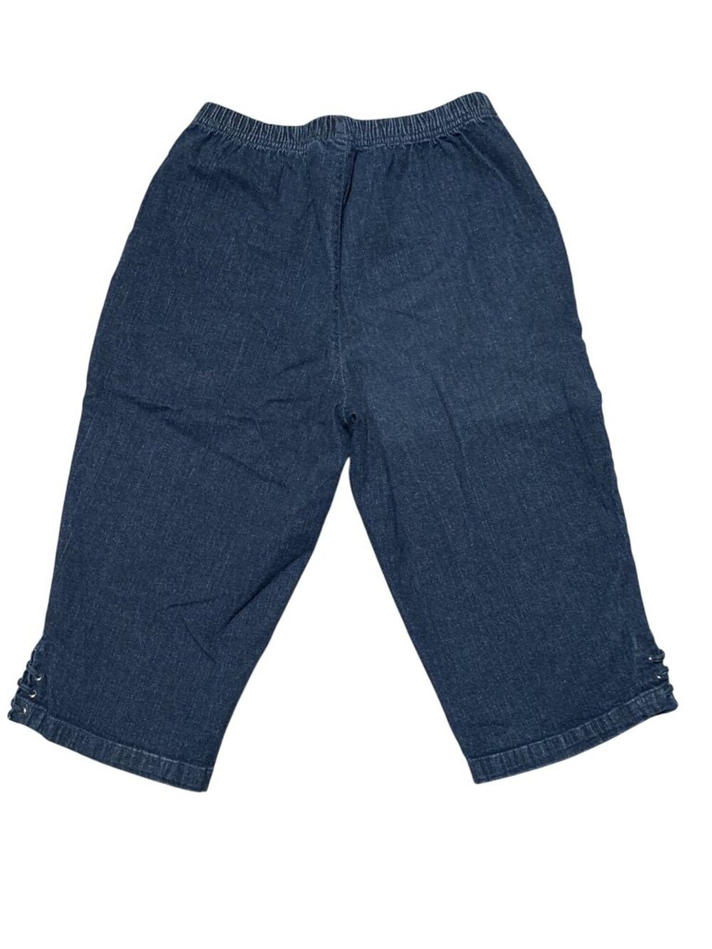 Croft Barrow 16P Blue Denim Capri Stretch Casual Relaxed Fit Jean Grandmacore - Picture 3 of 7